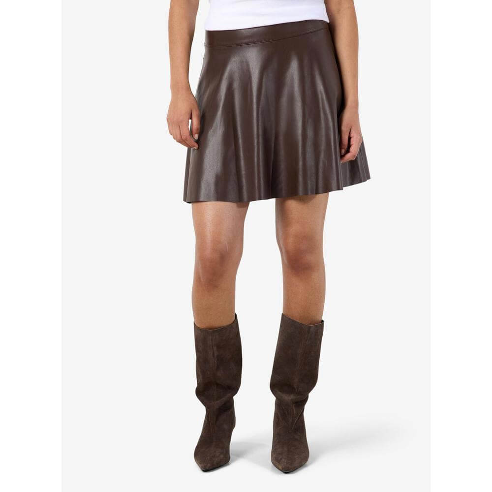 Noisy May Mandy Coated Flared Skirt